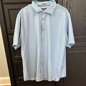 Men's Blue Button-Up Shirt